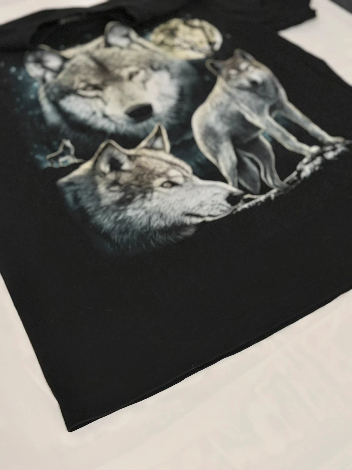 Men's black The Roxx full moon wolves short sleeve t-shirt 100% cotton XL – photo 8